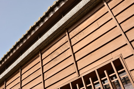 木制建筑的一部分传统旅游木头遗产摄影天空废墟蓝天地标旅行背景图片
