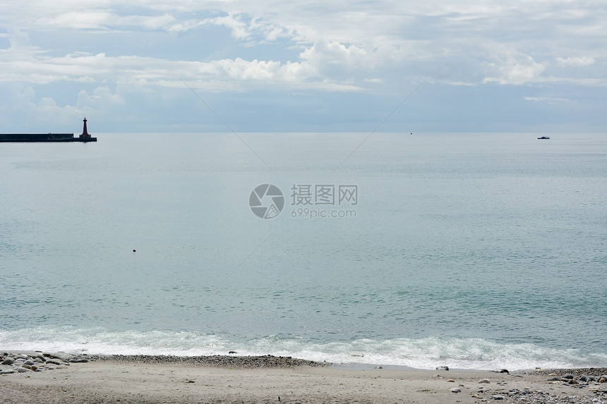 Hualien的海岸和海洋晴天海浪天空场景气候冲浪蓝色地平线美丽旅行图片