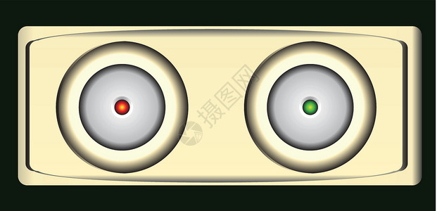 LED电源带有 LED 按钮的按钮设计图片