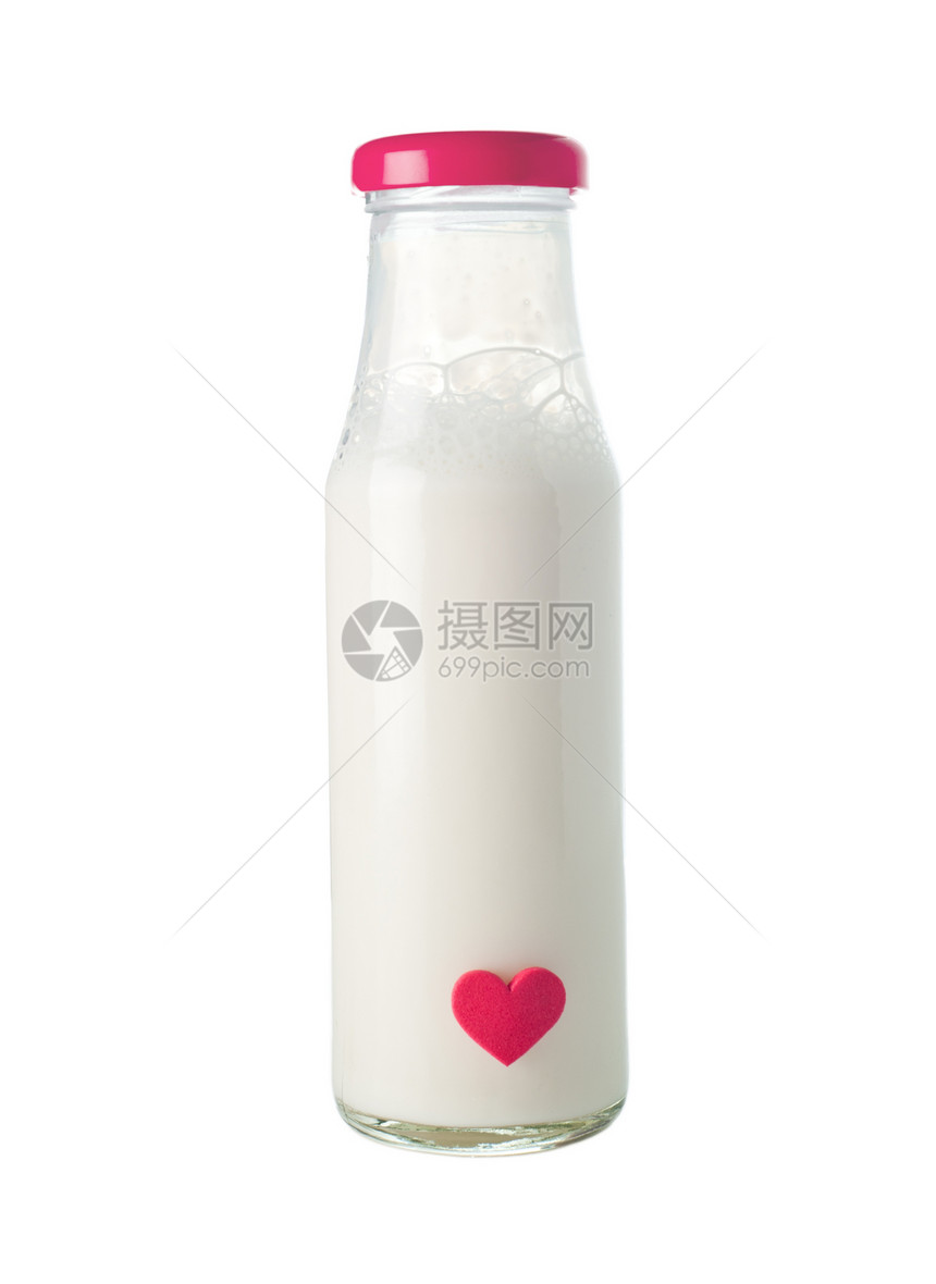 一瓶红心牛奶图片