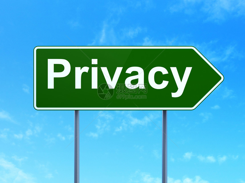 隐私概念 公路上的隐私权标志背景情况图片