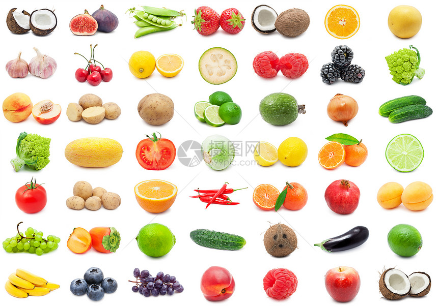 水果和蔬菜覆盆子洋葱土豆香蕉菠萝黄瓜胡椒茄子西瓜石榴图片