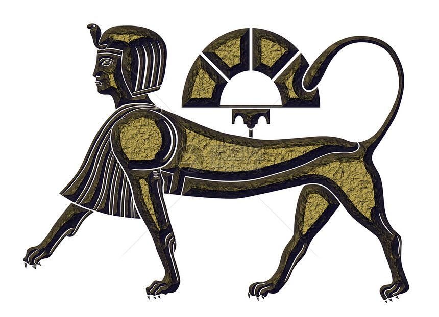 古埃及的神话生物字谜艺术庞然大物精神人面艺术品幻影魅力阴间塑像图片