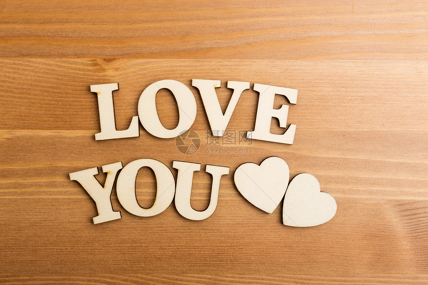 爱你的木纸文字材料木头木材棕色图片