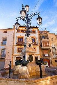 社区广场雕塑西班牙Cueva Santa广场 Castellon背景