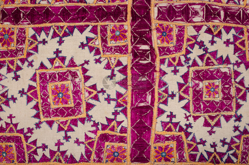带有几何动机的磁带水平小地毯纺织品古董手工业手工编织画幅织物桌布图片