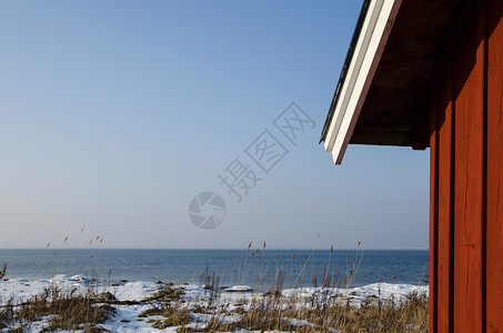 海岸红舱小机群背景