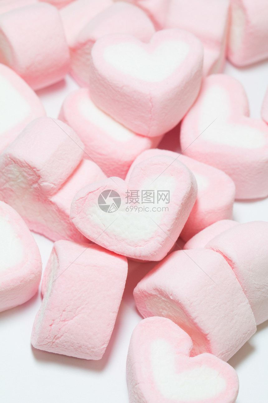 棉花糖粉色恋情糖果食物白色情人图片