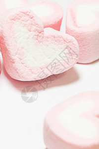 棉花糖糖果白色粉色恋情情人食物背景图片