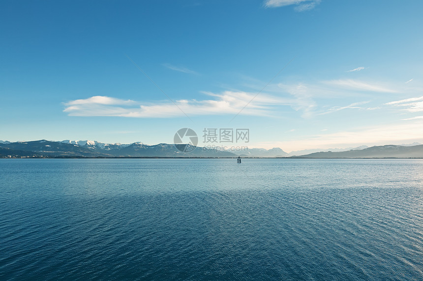 环湖康斯坦斯天空旅游海景旅行假期地平线全景蓝色顶峰土地图片