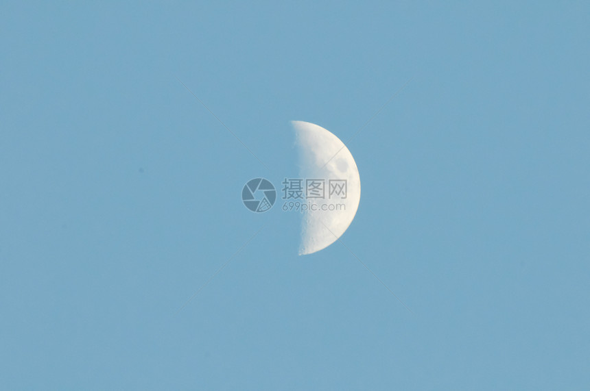 半白蓝色天文学天空月光行星海滩图片