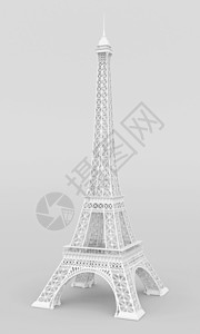 白色埃菲尔铁塔灰色游客铁塔旅行旅游纪念碑地标建筑学背景图片