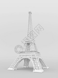白色埃菲尔铁塔旅行旅游灰色游客纪念碑铁塔建筑学地标背景图片