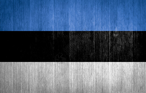 爱沙尼亚在木材背景上的旗帜背景图片
