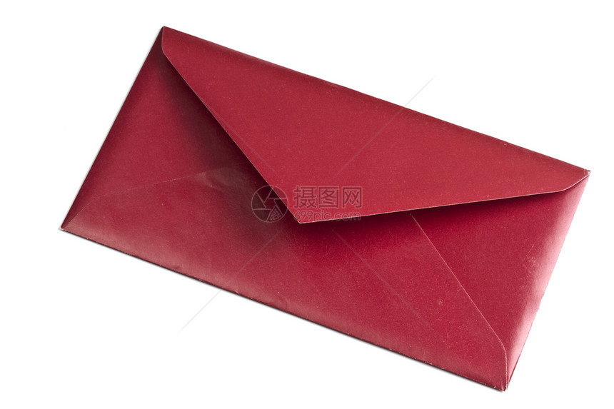 白色的红色信封商业办公室礼物剪裁装饰卡片笔记写作折叠邮政图片