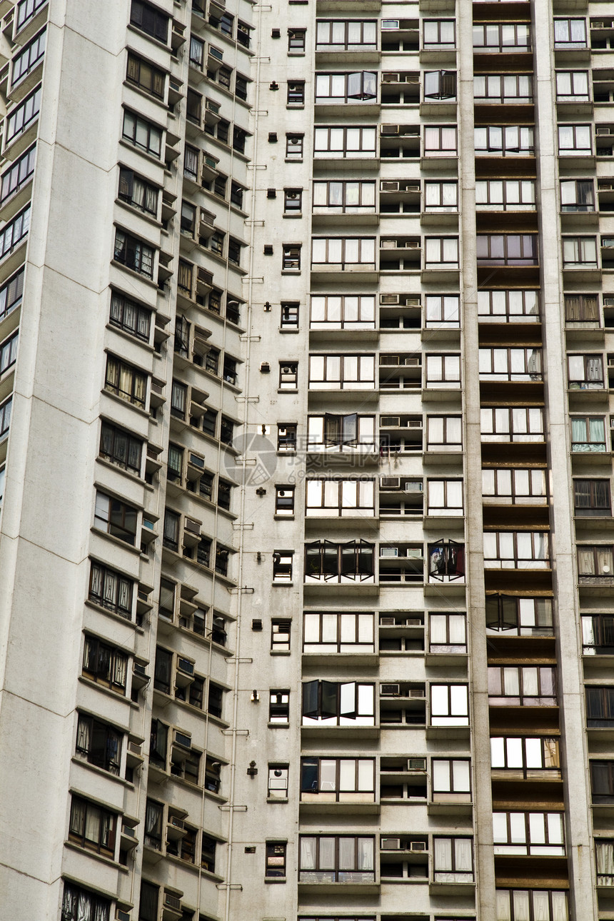 香港的公寓财产窗户天空房子玻璃住宅白色绿色住房建筑学图片