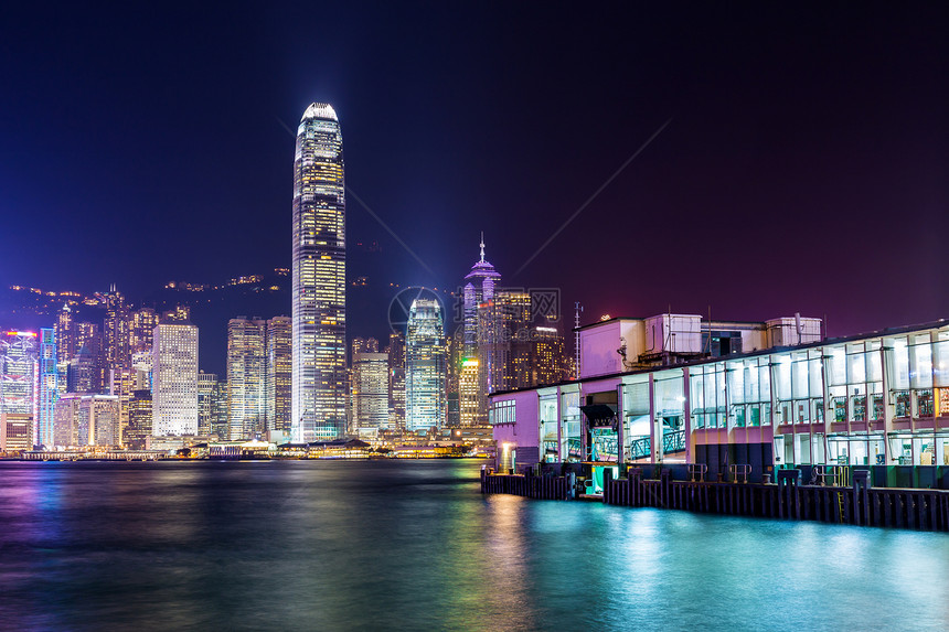 香港天线市中心公司办公室景观天空商业城市场景港口渡船图片
