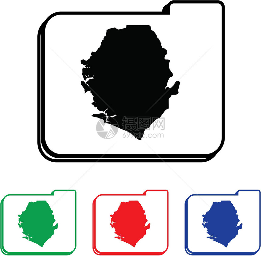 带有四色变化的图标说明Name利昂网络徽章金属国家插图圆形蓝色黑色按钮图片