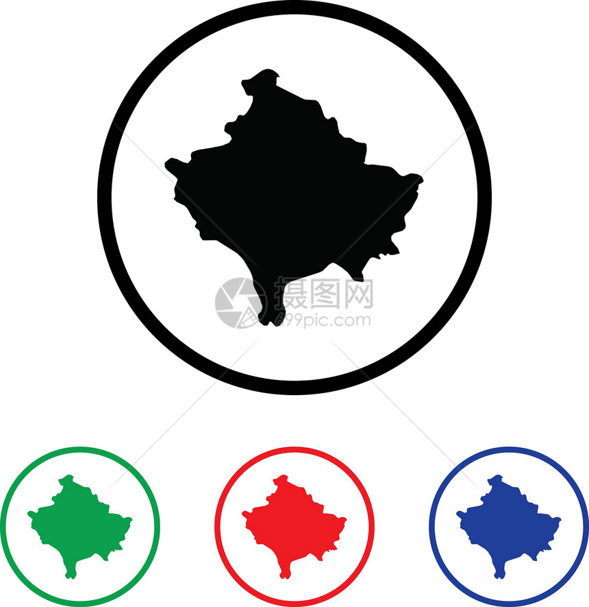 带有四色变化的图标说明Name圆形黑色文件夹国家网络插图白色徽章艺术气泡图片