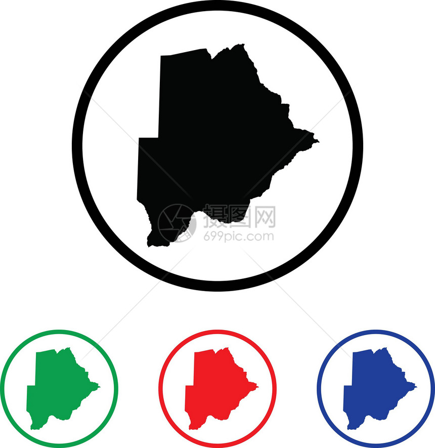 带有四色变化的图标说明Name插图国家圆形白色金属艺术徽章按钮红色气泡图片