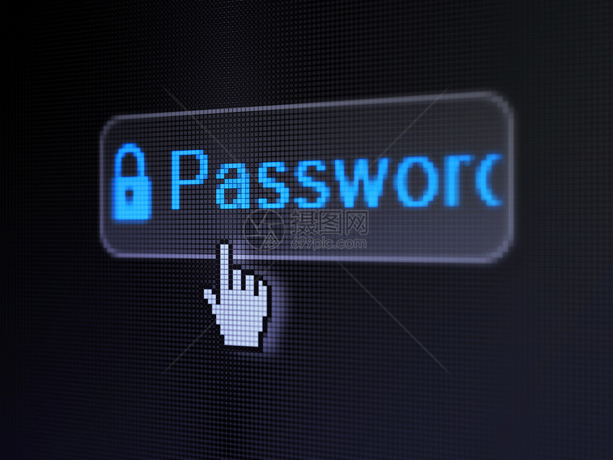 私隐概念 数字按钮背景上的密码和特写 Padlock图片