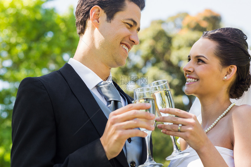 公园新婚红烤面包香槟长笛新郎男人联盟酒精女性丈夫婚姻团结女士已婚图片