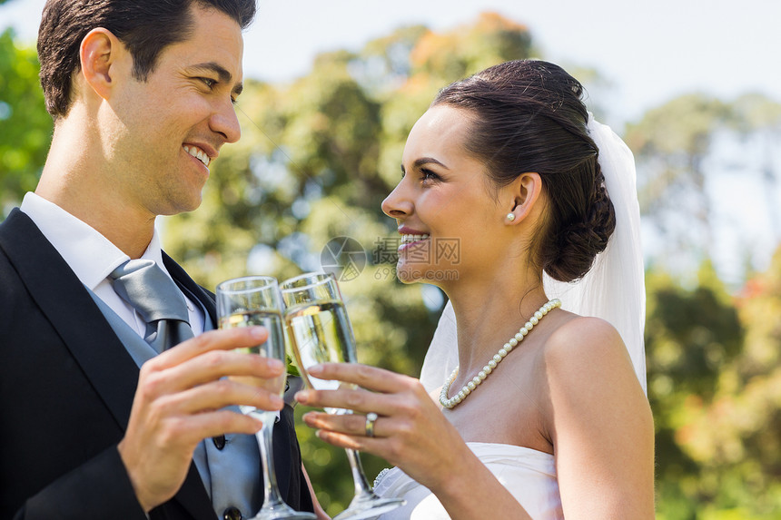 公园新婚红烤面包香槟长笛男性夫妻女性婚姻男人团结妻子联盟女士新郎图片