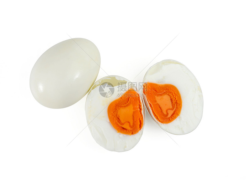 煮鸡蛋横截面食物蛋黄白色红色图片