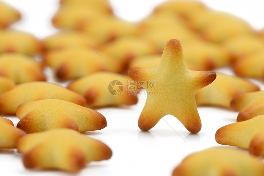 饼干黄色小吃垃圾星形星星小麦食物图片