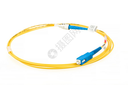 速度光纤蓝蓝色光纤光纤 SSC 连接器补丁电脑标准数据中心电讯电缆插头互联网纤维基础设施中心背景