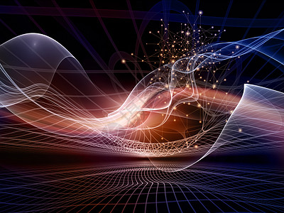 虚拟分形王国物理网格世界财产物质纽带力量技术辐射过渡背景图片