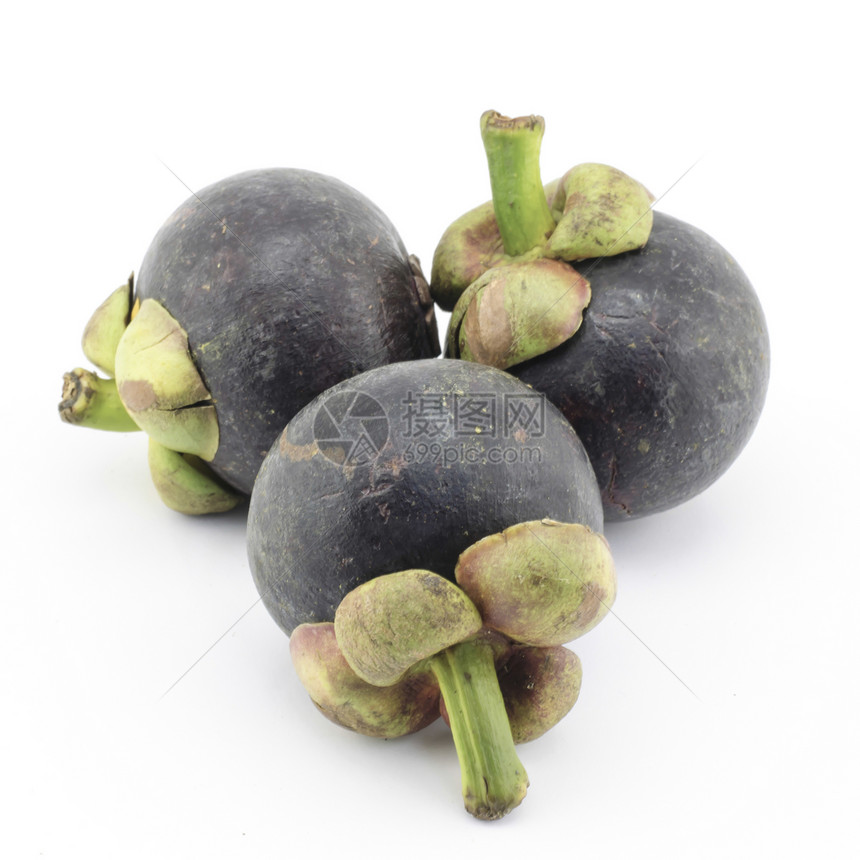 白上隔离的芒果营养美食甜点异国绿色热带紫色食物情调山竹图片