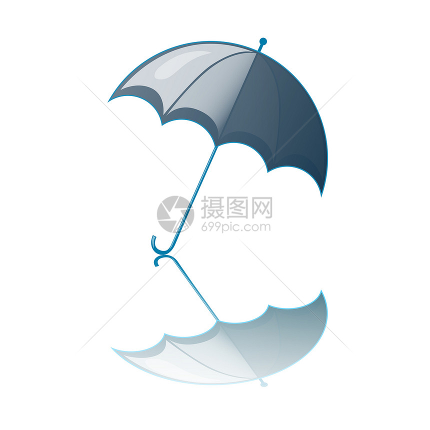 雨伞深蓝蓝色图片