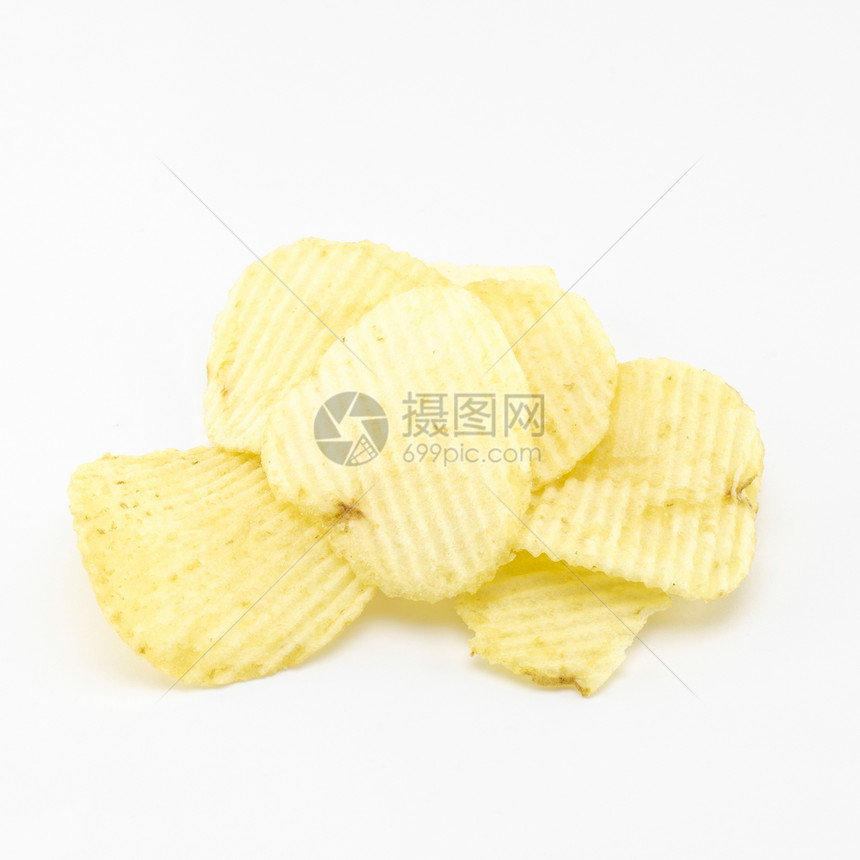白上孤立的零食薯片脂肪小吃涟漪团体波纹垃圾美食胡椒土豆食物图片