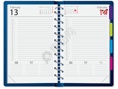 选项卡式带有日历的笔记本设计设计图片