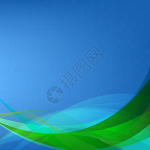 蓝色和绿色背景样本波浪状天空海浪卡片海报曲线推介会力量墙纸背景图片