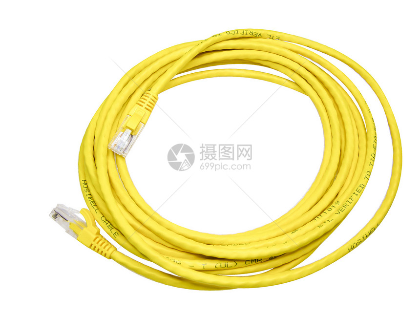 RJ45 的黄色补丁线图片