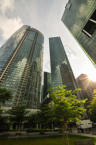 新加坡城市天际直流区市中心建筑学中心月亮摩天大楼建筑天空商业蓝色办公室背景图片