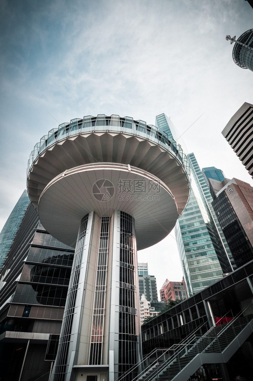 新加坡城市天际直流区景观蓝色建筑摩天大楼建筑学月亮金融商业公司中心图片