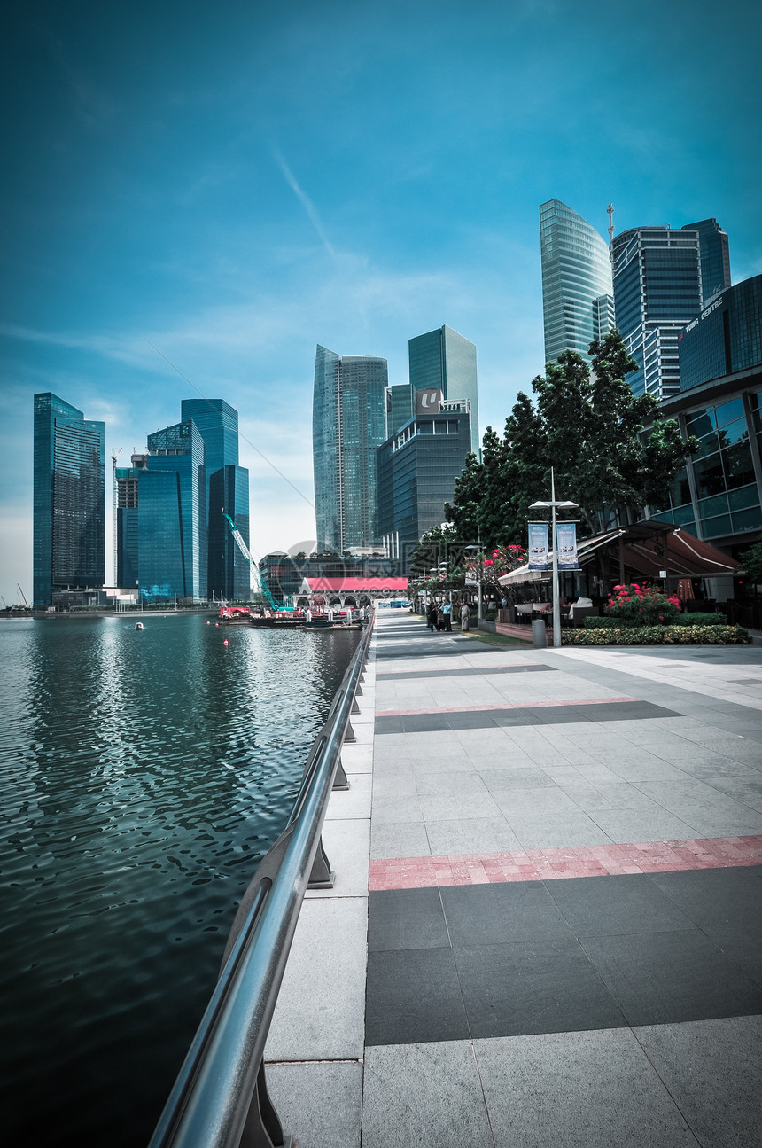 新加坡城市天际直流区中心办公室景观建筑学蓝色公司月亮建筑商业天空图片
