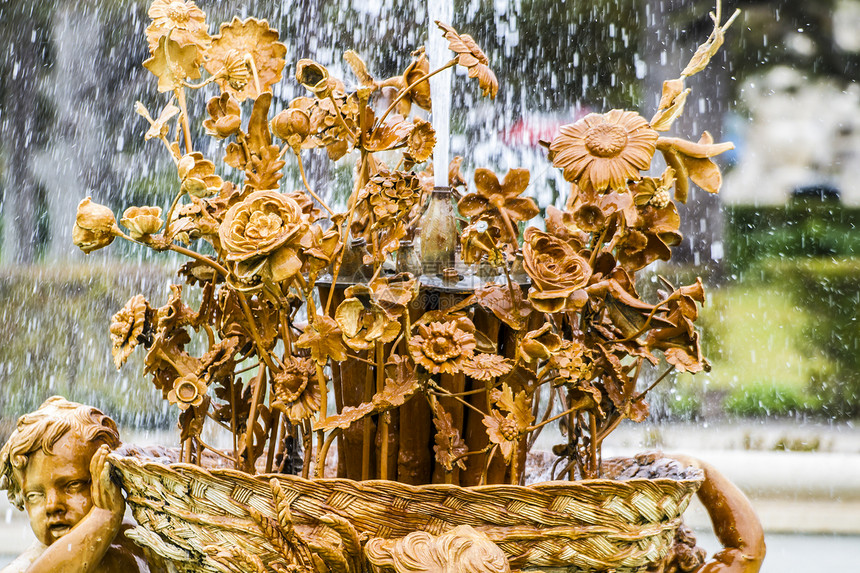 石花 阿兰朱兹宫的自然喷泉 马图片