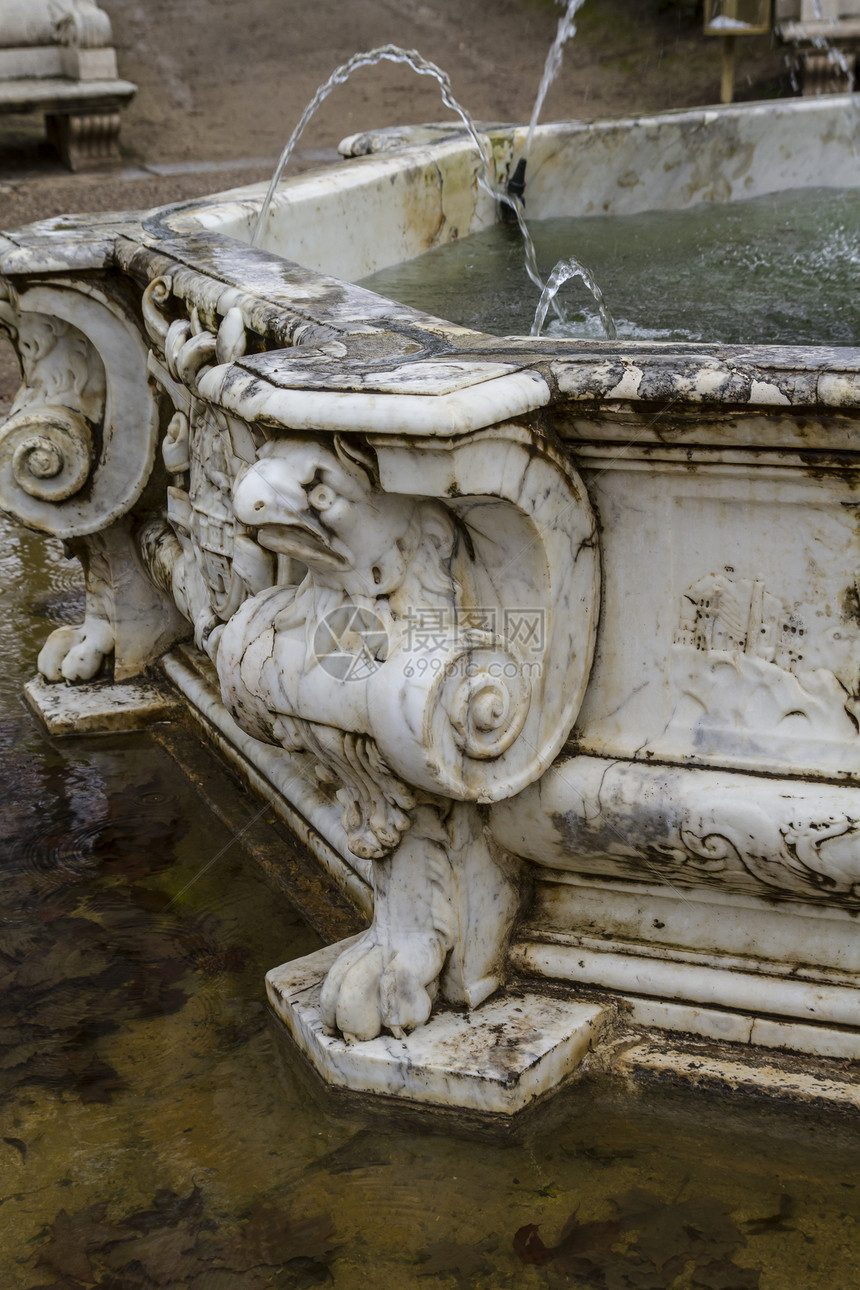 西班牙马德里阿兰朱兹宫神泉喷泉 西班牙马德里石头公园小路运动装饰液体宏观风格花园旅行图片