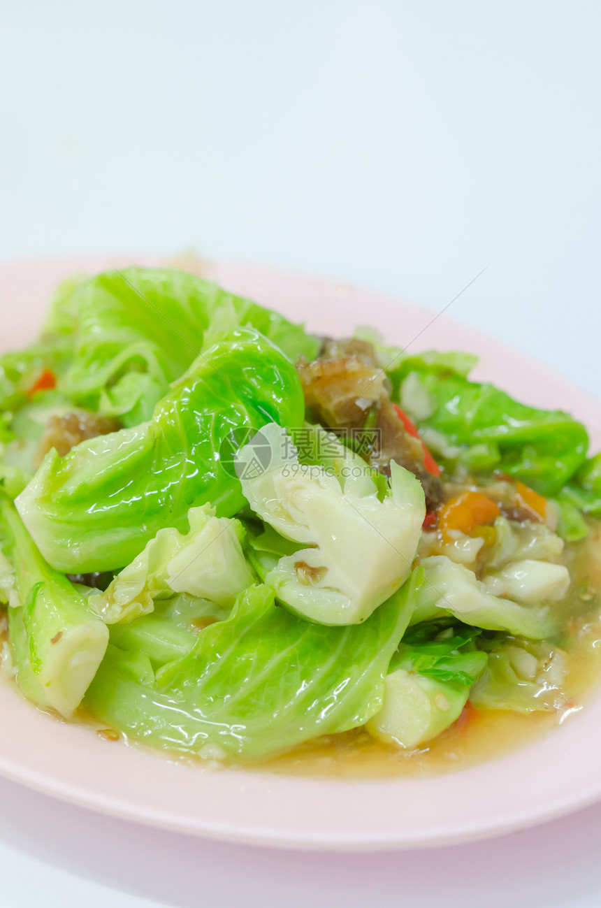 新鲜炒蔬菜食物油炸绿色辣椒美食盘子蔬菜猪肉搅拌图片