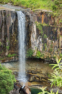 汉德克斯昆斯特南非德拉肯斯堡Sterkspruit瀑布背景