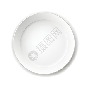 白色空盘子白色的空盘子桌子烹饪插图早餐炊具餐厅食物剪裁午餐厨具插画
