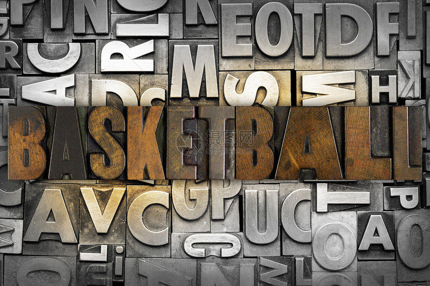篮球墨水字母法庭木头运动游戏打印机凸版图片