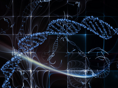 微缩现实力量纽带基因元素研究物质实验室设计对称技术背景图片