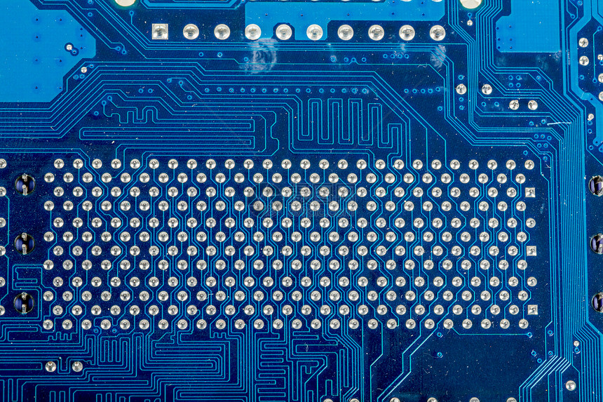 特写计算机电路主机板技术微电子科学条纹电脑蓝色微电路母板盘子硬件图片