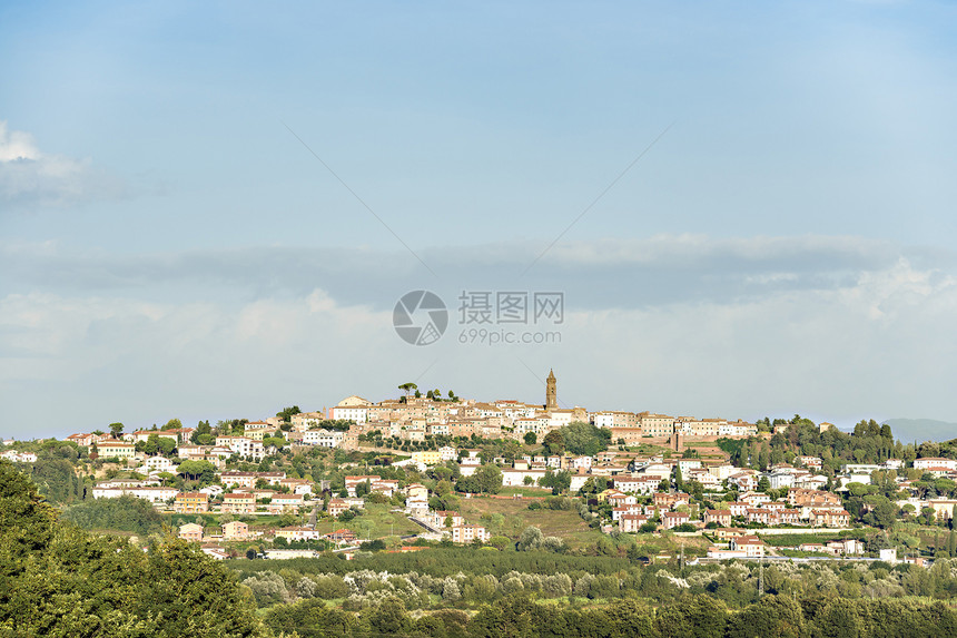 托斯卡纳村场景风景历史性城堡国家农村建筑天空旅行景观图片