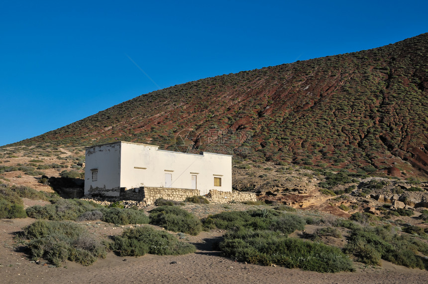 白西班牙人之家沙漠白色建筑房子图片